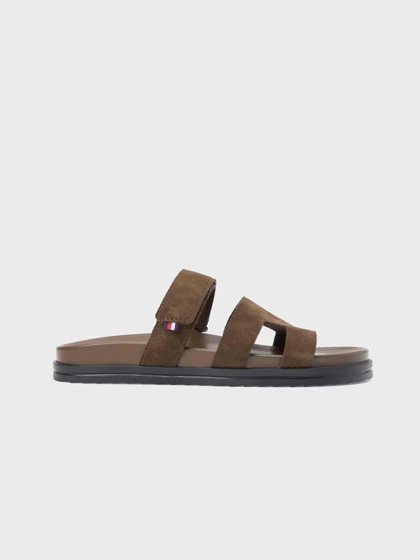 Tommy Hilfiger - Men's Premium Suede Cutout Sandals Brown / 43