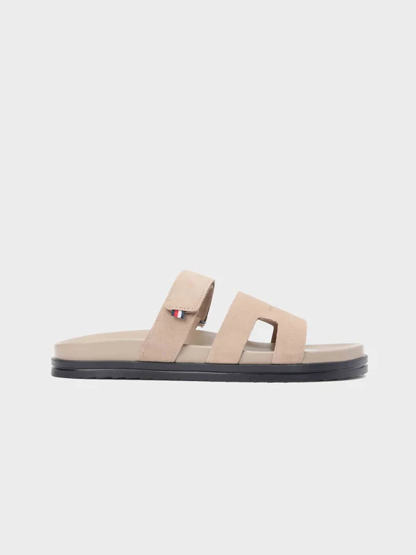 Tommy Hilfiger - Men's Premium Suede Cutout Sandals Beige / 43