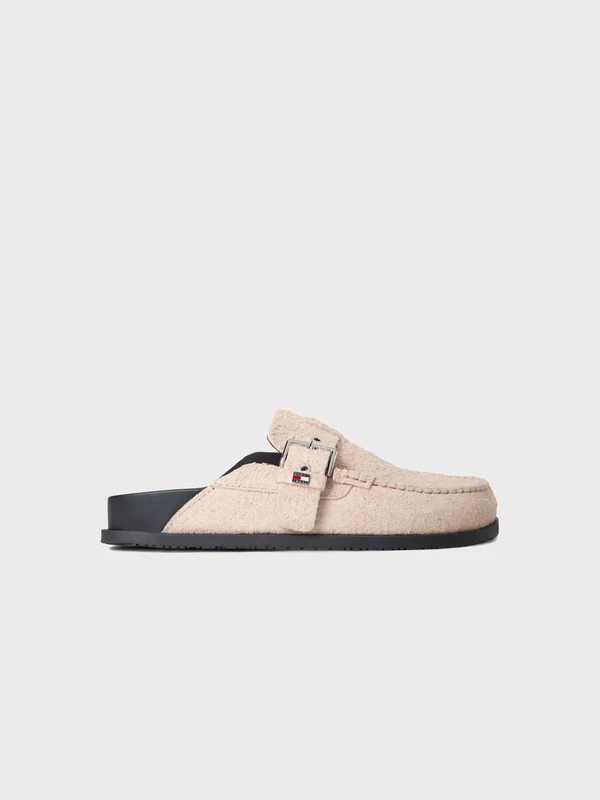 Tommy Hilfiger Jeans - Women's Slide Mules In Suede Comfort Beige / 41