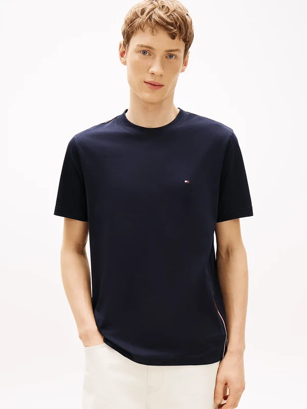 Tommy Hilfiger Mens Global Stripe Tee - Desert Sky Desert Sky / L