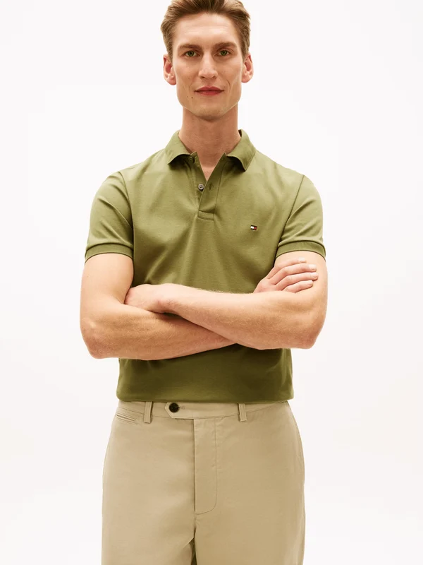 Tommy Hilfiger Mens Liquid Cotton Polo - Dark Artichoke Dark Articoke / XXL