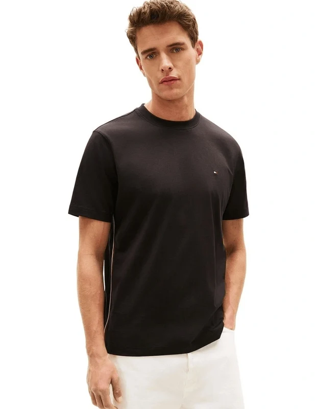 Tommy Hilfiger Mens Global Stripe Tee - Black Black / 2XL