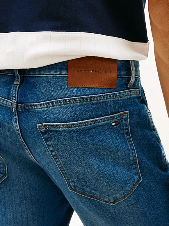 Tommy Hilfiger Mens Denton Denim Shorts Heron Blue / 34