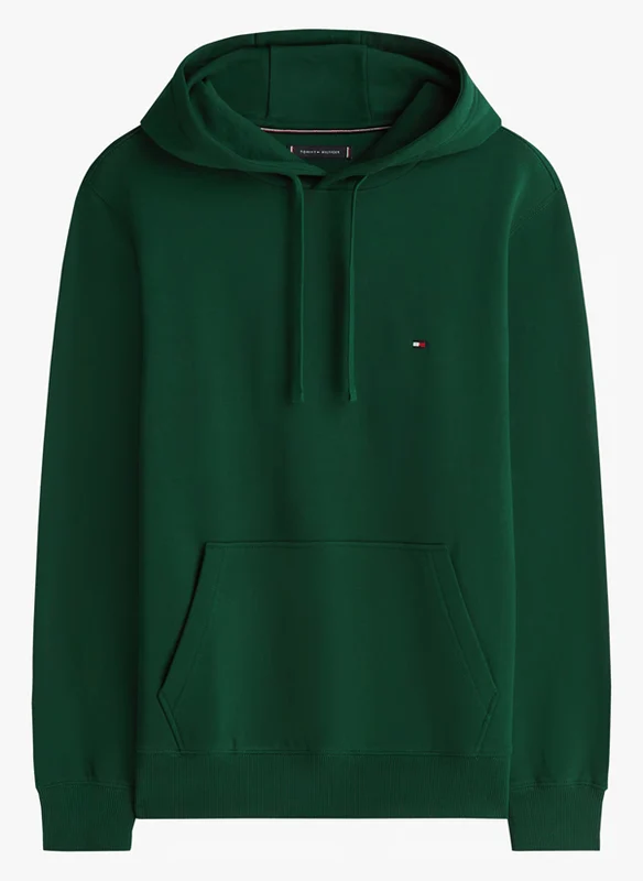 Tommy Hilfiger Mens Flag Embroidery Terry Hoodie Nocturnal Green / 2XL