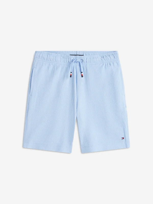 Tommy Hilfiger Boys Jersey Seersucker Sweat Shorts in Blue Navy / 14 Yrs