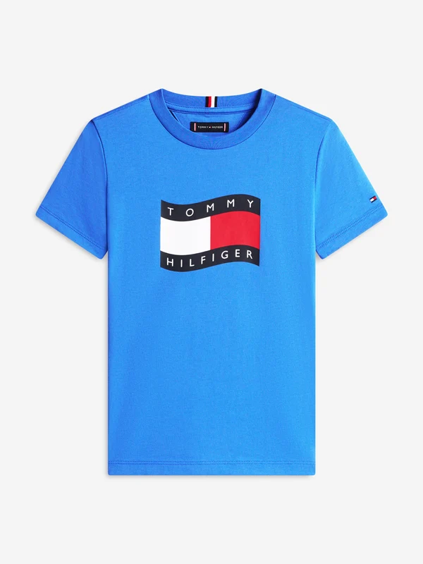 Tommy Hilfiger Boys Wavy Flag T-Shirt in Blue Navy / 4 Yrs