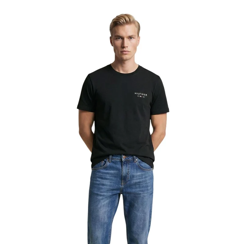 Tommy Hilfiger Jeans Black Cotton T-Shirt IT48 | L