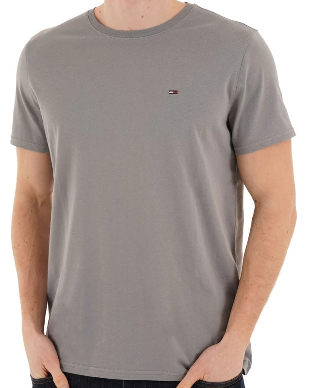 Tommy Jeans Slim Fit T Shirt Gravel Grey 3XL