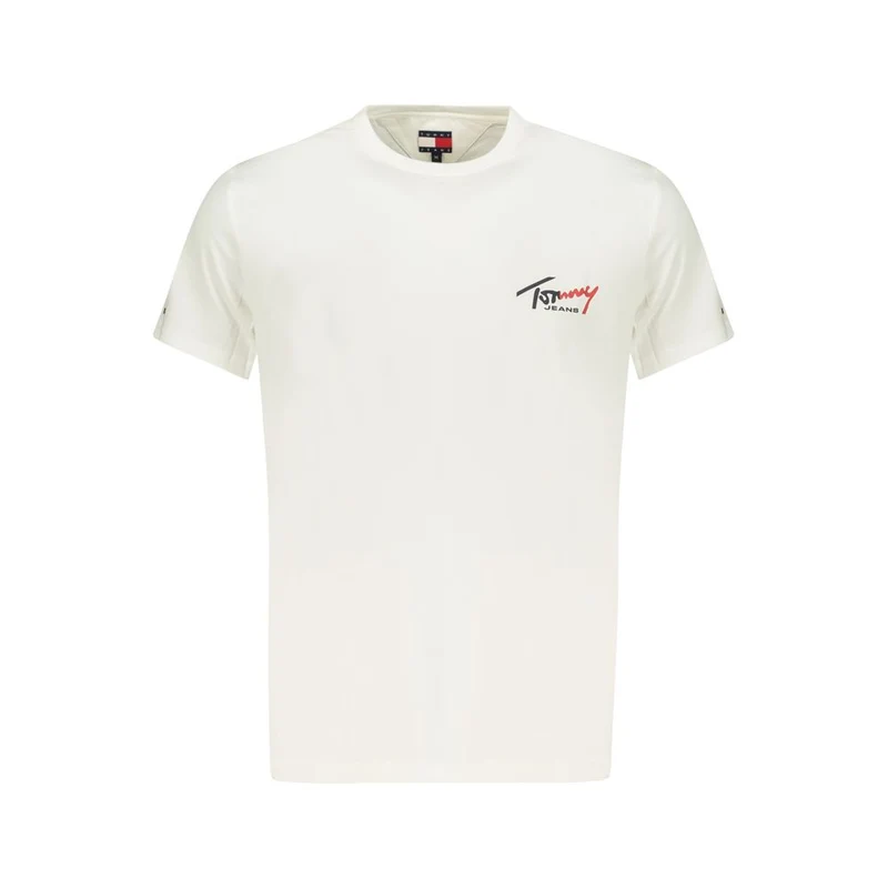 Tommy Hilfiger White Cotton Men T-Shirt L