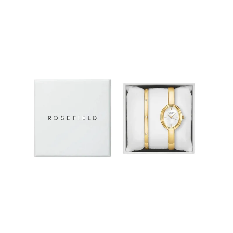 Rosefield - Double Gift Sets m. lænke, 23x19 mm - Perlemor, rustfrit stål