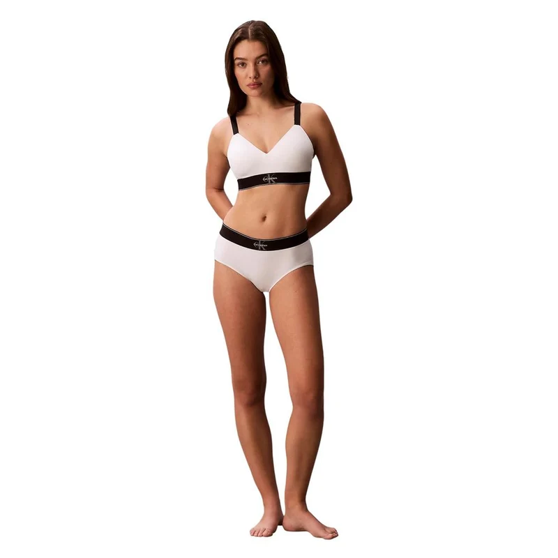 Calvin Klein Underwear White Recycled Polyester Bra IT44|L