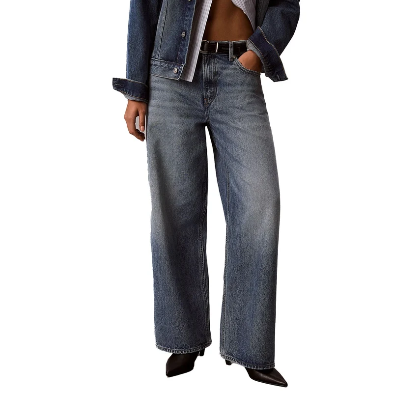 Jeans Donna Calvin Klein Baggy Jeans Low Rise Blu 28