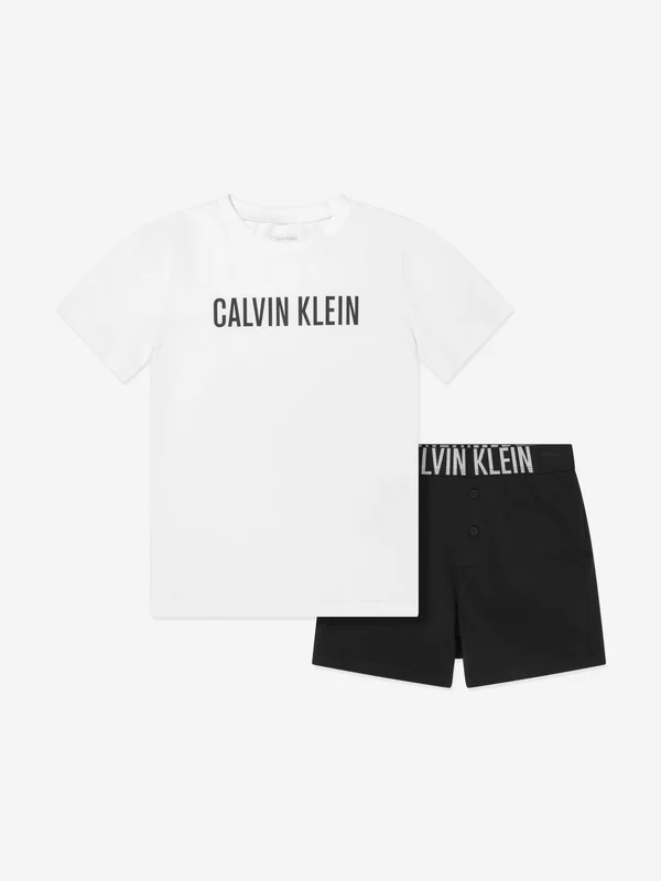 Calvin Klein Boys T-Shirt and Shorts Loungewear Set in White White / 8 - 10 Yrs