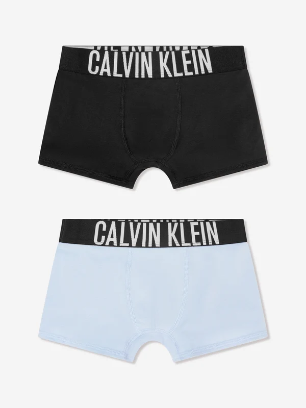 Calvin Klein Boys 2 Pack Boxer Shorts Set in Blue Blue / 12 - 14 Yrs