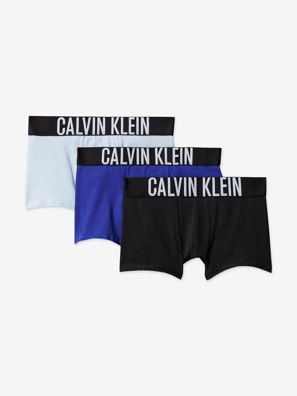 Calvin Klein Boys 3 Pack Boxer Shorts Set in Blue Blue / 8 - 10 Yrs