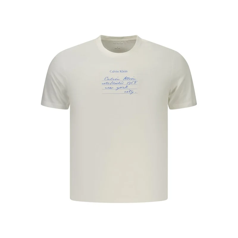 Calvin Klein White Cotton Men's T-Shirt M