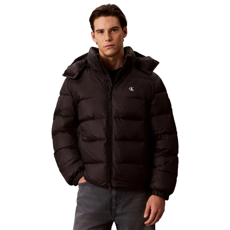 Piumino Uomo Calvin Klein Hood Down Puffer Nero S