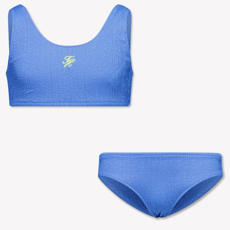 Tommy Hilfiger Kinder Meisjes Zwemkleding In Licht Blauw 12 Jaar