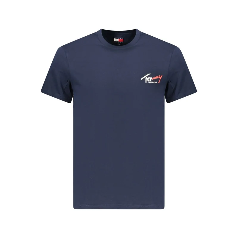 Tommy Hilfiger Blue Cotton Men T-Shirt L