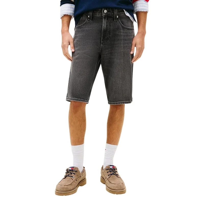 Tommy Hilfiger Jeans Black Recycled Cotton Bermuda Shorts W32