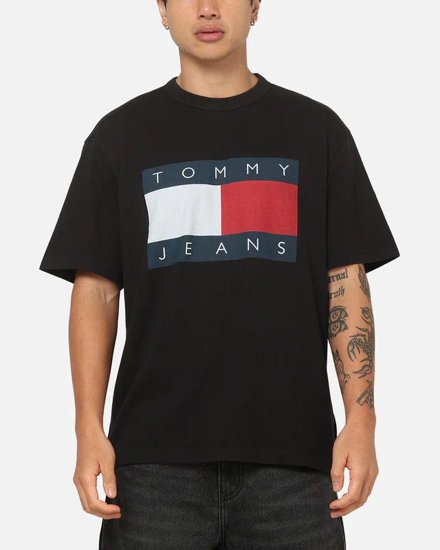 Tommy Jeans Relaxed Big Flag T-Shirt Black XL