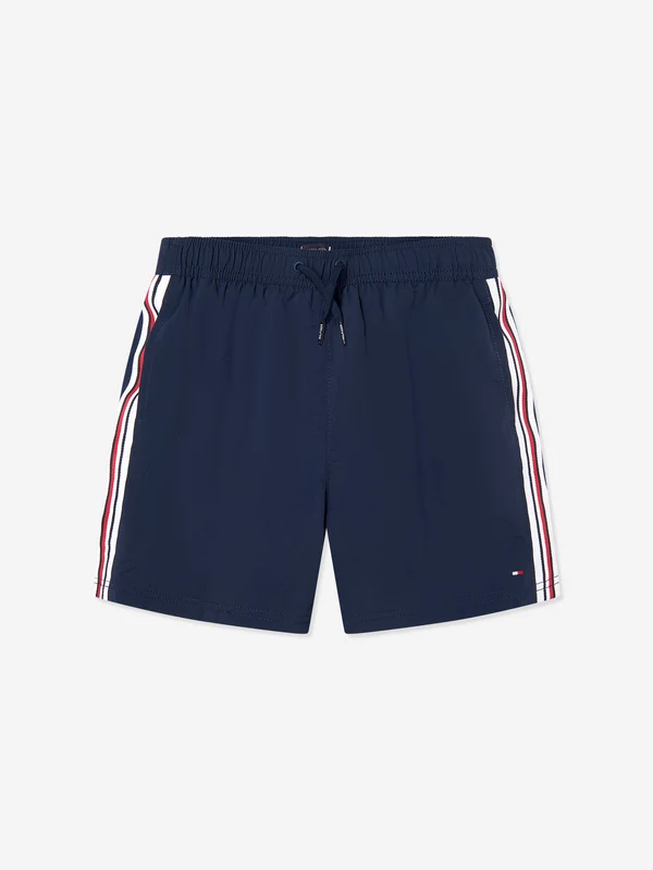 Tommy Hilfiger Boys Medium Drawstring Swim Shorts in Navy Navy / 14 - 16 Yrs