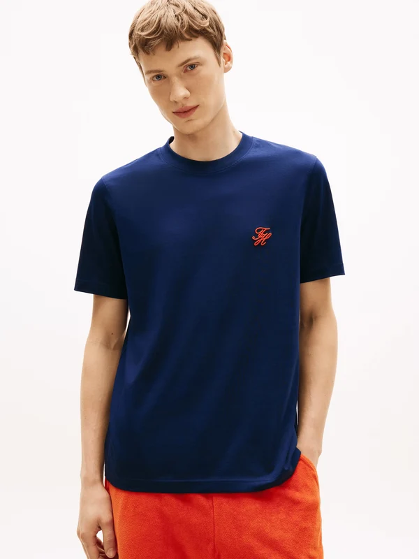 Tommy Hilfiger Mens Script Monogram Swimshop Tee - Carbon Navy Carbon Navy / 2XL