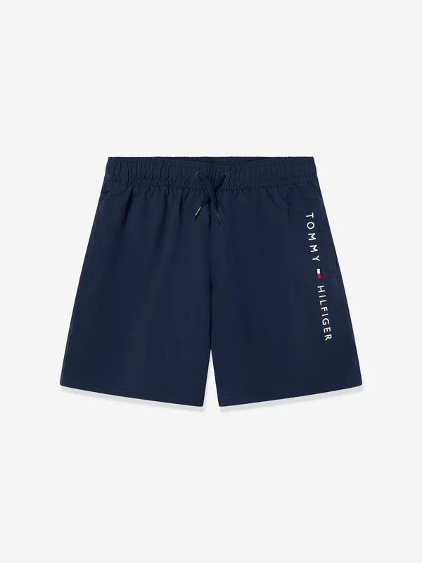 Tommy Hilfiger Boys Medium Drawstring Swim Shorts in Navy Navy / 14 - 16 Yrs
