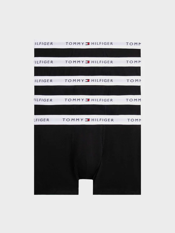 Tommy Hilfiger - Boys' Boxer Shorts In Cotton With Elastane, 5-Pack Black / 14-16