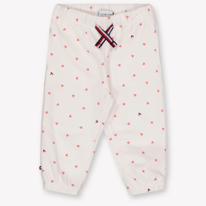 Tommy Hilfiger Baby Meisjes Broek In Off White 74 - 9 Maanden