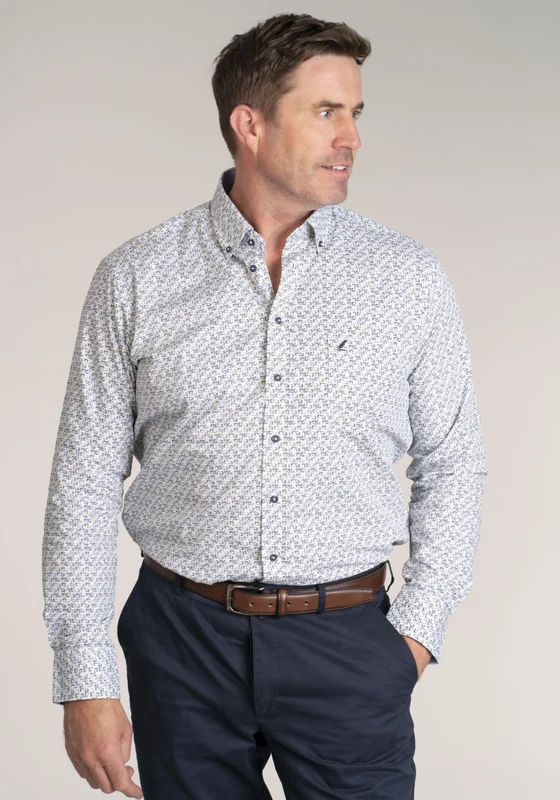 Long Sleeve Print Shirt - Green Multi Green Multi / 2XL