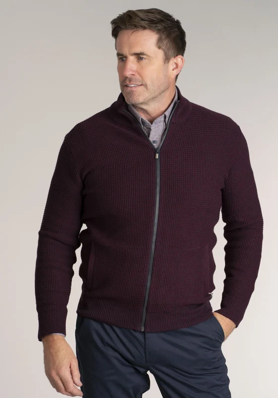 Full Zip Knit - Port Red Port Red / L