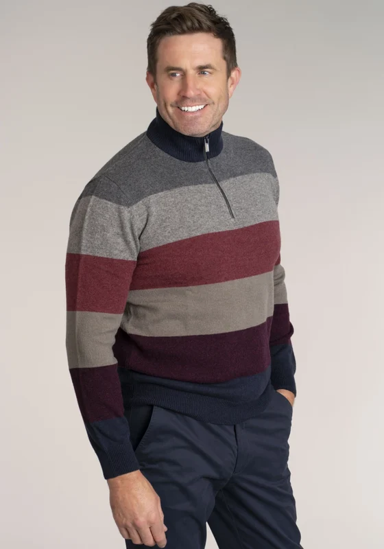 1/4 Zip Knit - Dark Cassis Dark Cassis / 2XL
