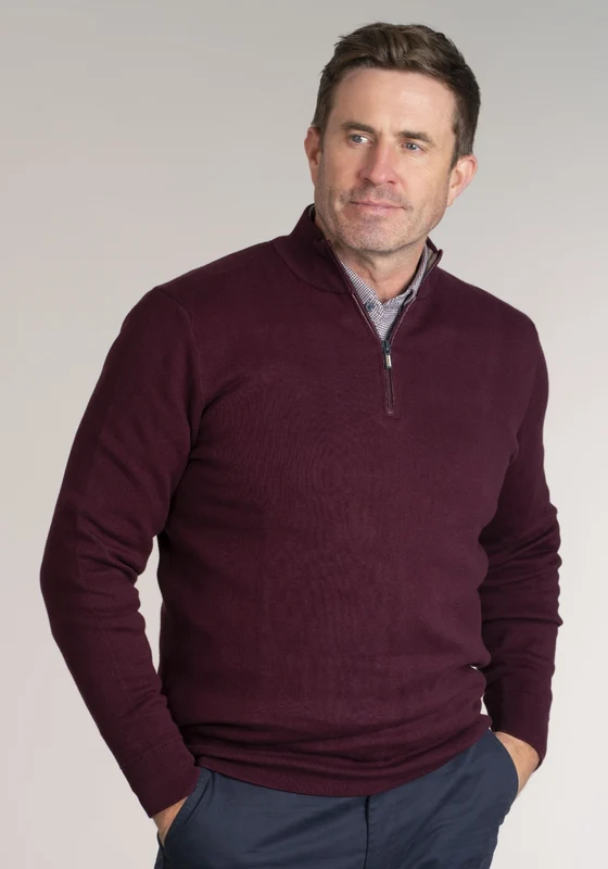 1/4 Zip Sweatshirt - Dark Cassis Dark Cassis / 3XL