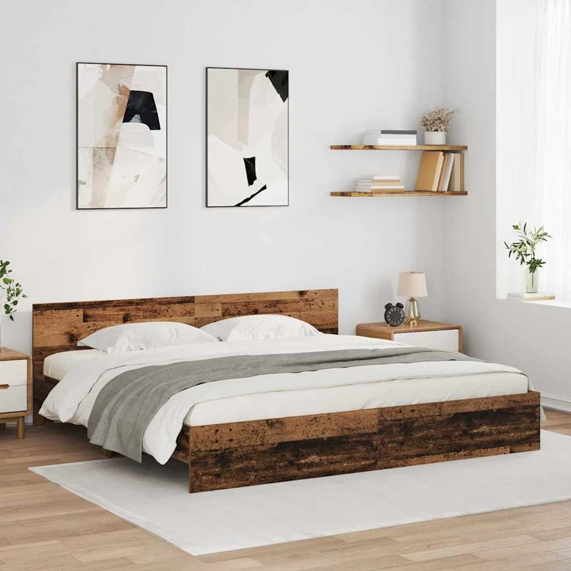 Sängyn runko Vanha Puu 6FT Super King Size Tekninen puu