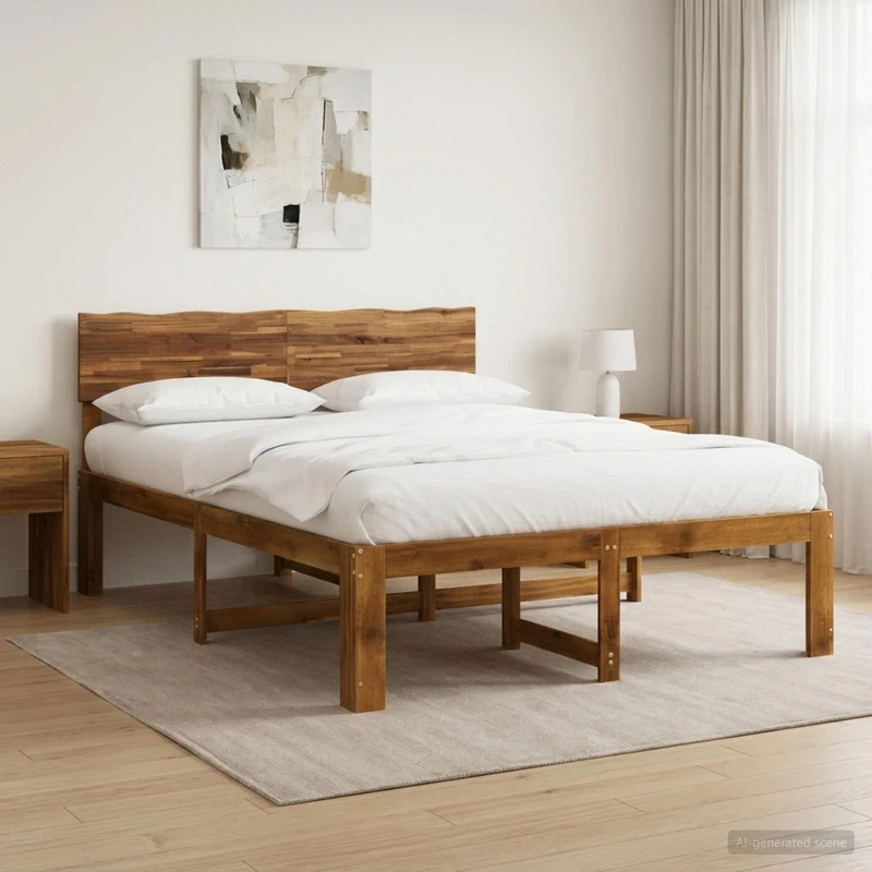 Parivuodekehys päädyn kanssa ROSTOCK Luonnollinen 152 x 203 cm