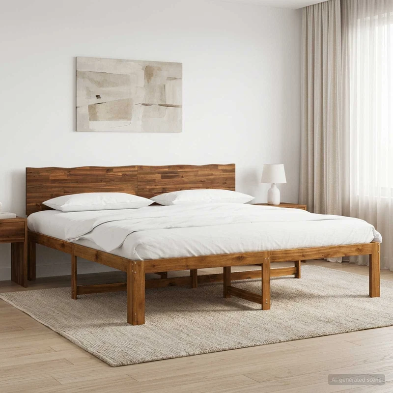 Parivuodekehys päädyn kanssa ROSTOCK Luonnollinen 193 x 203 cm