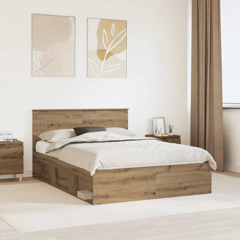 Sängyn runko päätyllä Taidekoivu 5FT King Size Tekninen puu