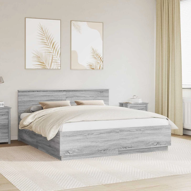 Sängyn runko Harmaa Sonoma 6FT Super King Size Tekninen puu