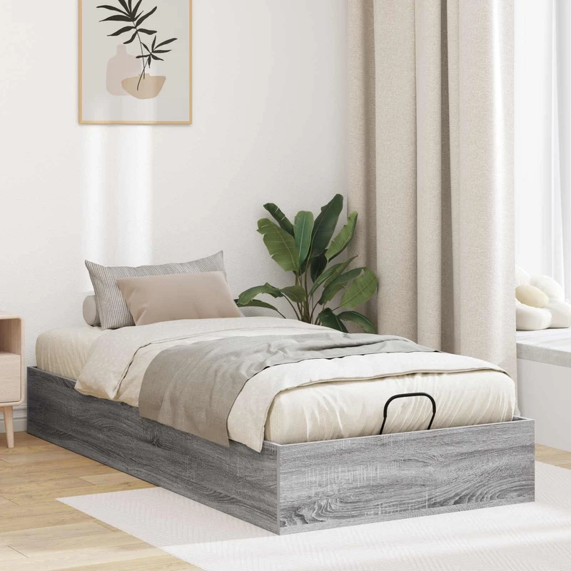 Ottoman Sängyn Runko Harmaa Sonoma 80,5 x 200 cm Käsitelty puu