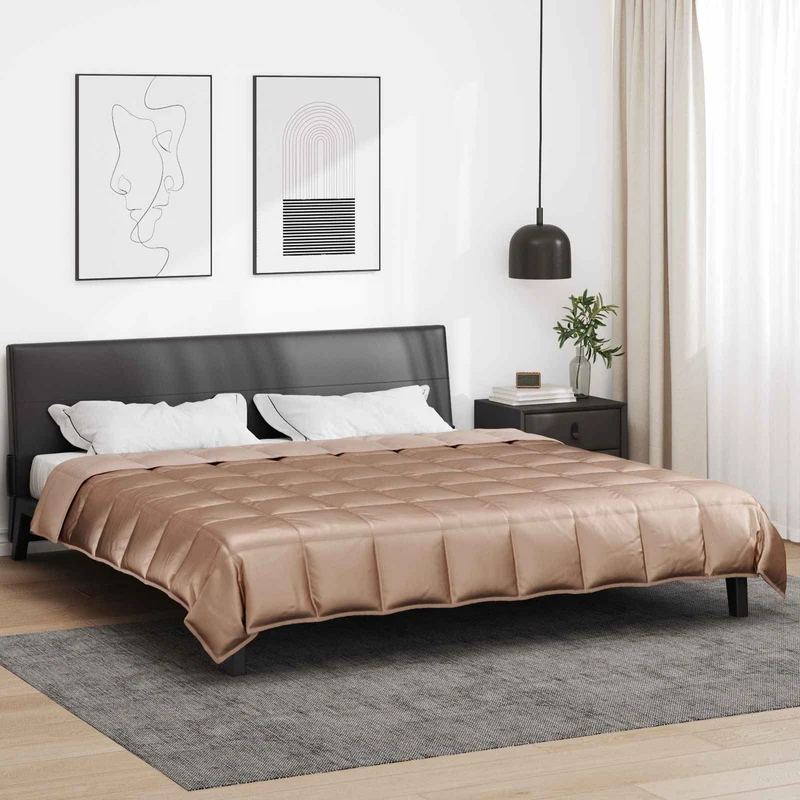 Zomerdekbed 200x200 cm satijn microfiber goud