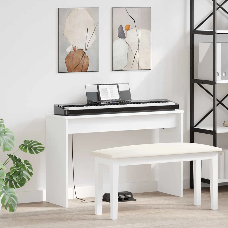 Näppäimistöjalusta Valkoinen 100 x 32 x 64 cm Tekninen puu