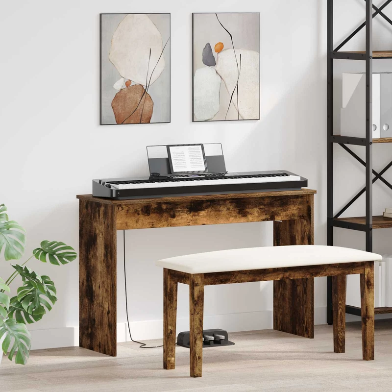 Näppäimistöjalusta Savupähkinä 100 x 32 x 64 cm Tekninen puu