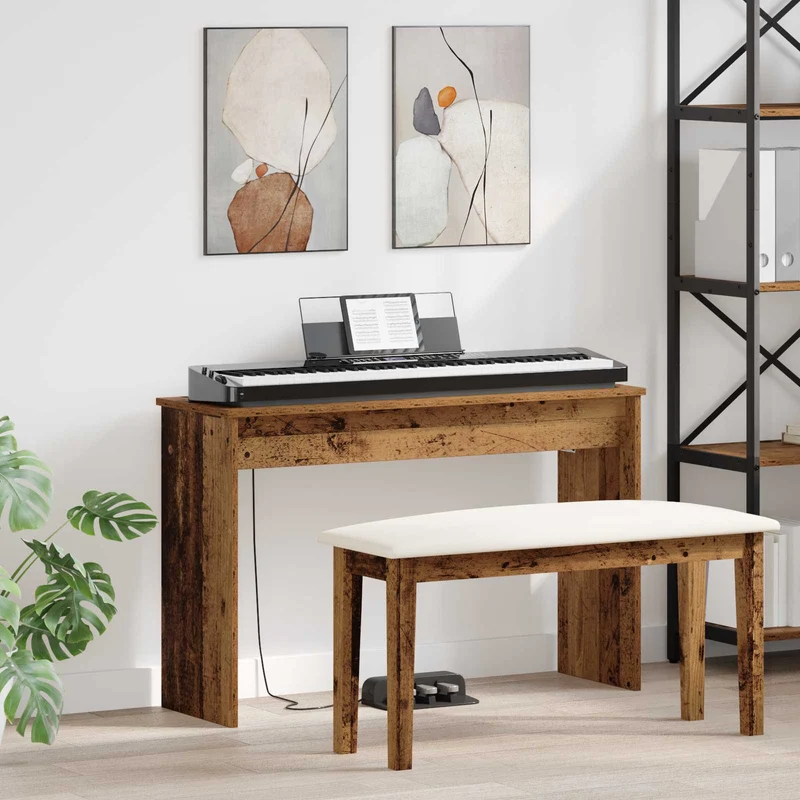 Näppäimistöjalusta Vanha puu 100 x 32 x 64 cm Tekninen puu