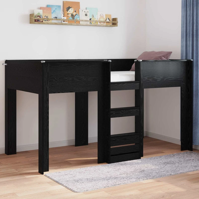 Kerrossänky Lapset Musta tammi. 3FT Single Tekninen puu