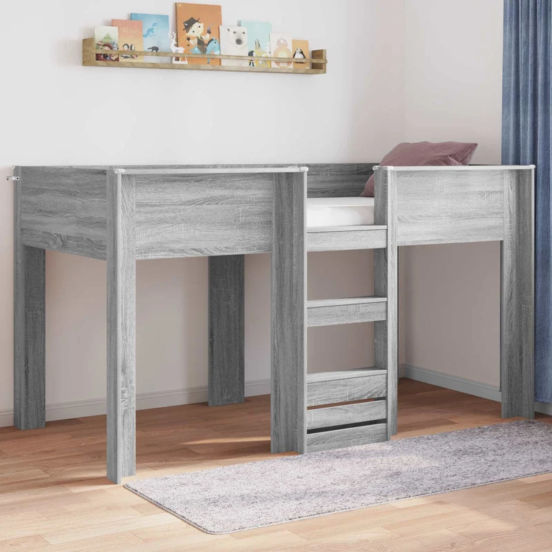 Kerrossänky Lapset Harmaa Sonoma 90 x 200 cm Tekninen puu