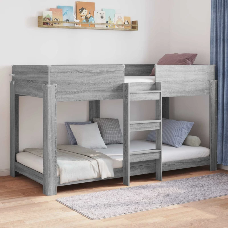 Kerrossänky Lapset Harmaa Sonoma 90 x 200 cm Tekninen puu