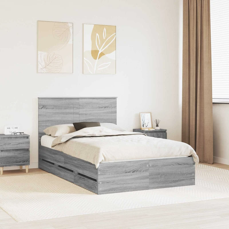 Sängyn runko Harmaa Sonoma 4FT Small Double Insinööripuuta