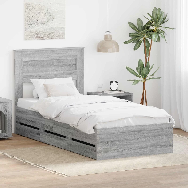 Sängyn runko Harmaa Sonoma 2FT6 Small Single Insinööripuuta