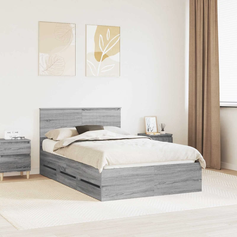 Sängyn runko Harmaa Sonoma 4FT Small Double Insinööripuuta